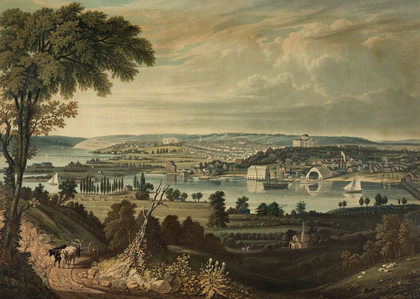 1833 View of Washington from Beyond the Navy Annex LOC.jpg
