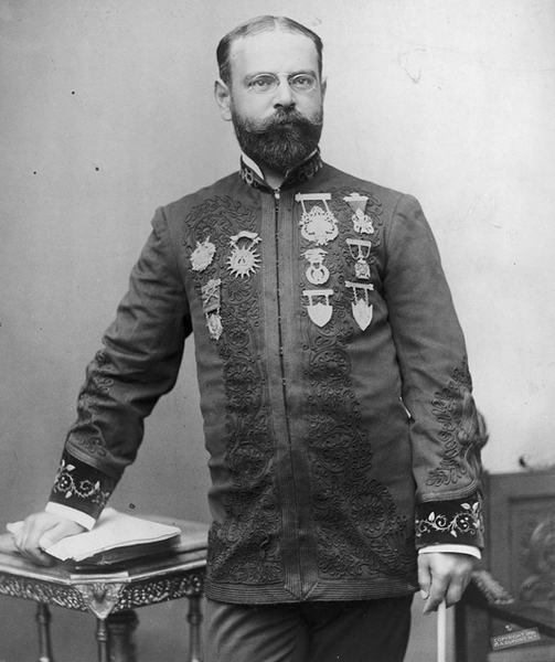 John Philip Sousa, three-quarter length portrait, standing, facing front