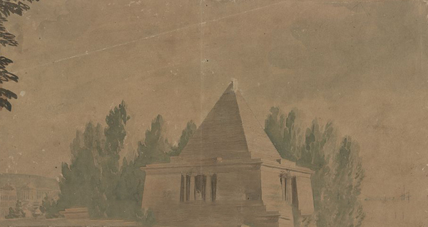 Drawing of the Washington Monument Latrobe.jpg