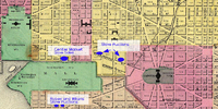 Colton Atlas, 1855, showing former sites of slave trade bordering the National Mall