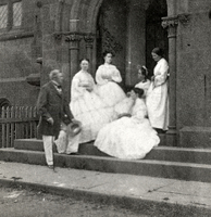 Henry family at east door of Castle