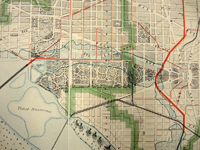 Map showing the territory flooded in June 1889