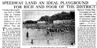 Speedway Land an ideal playground for rich and poor of the District